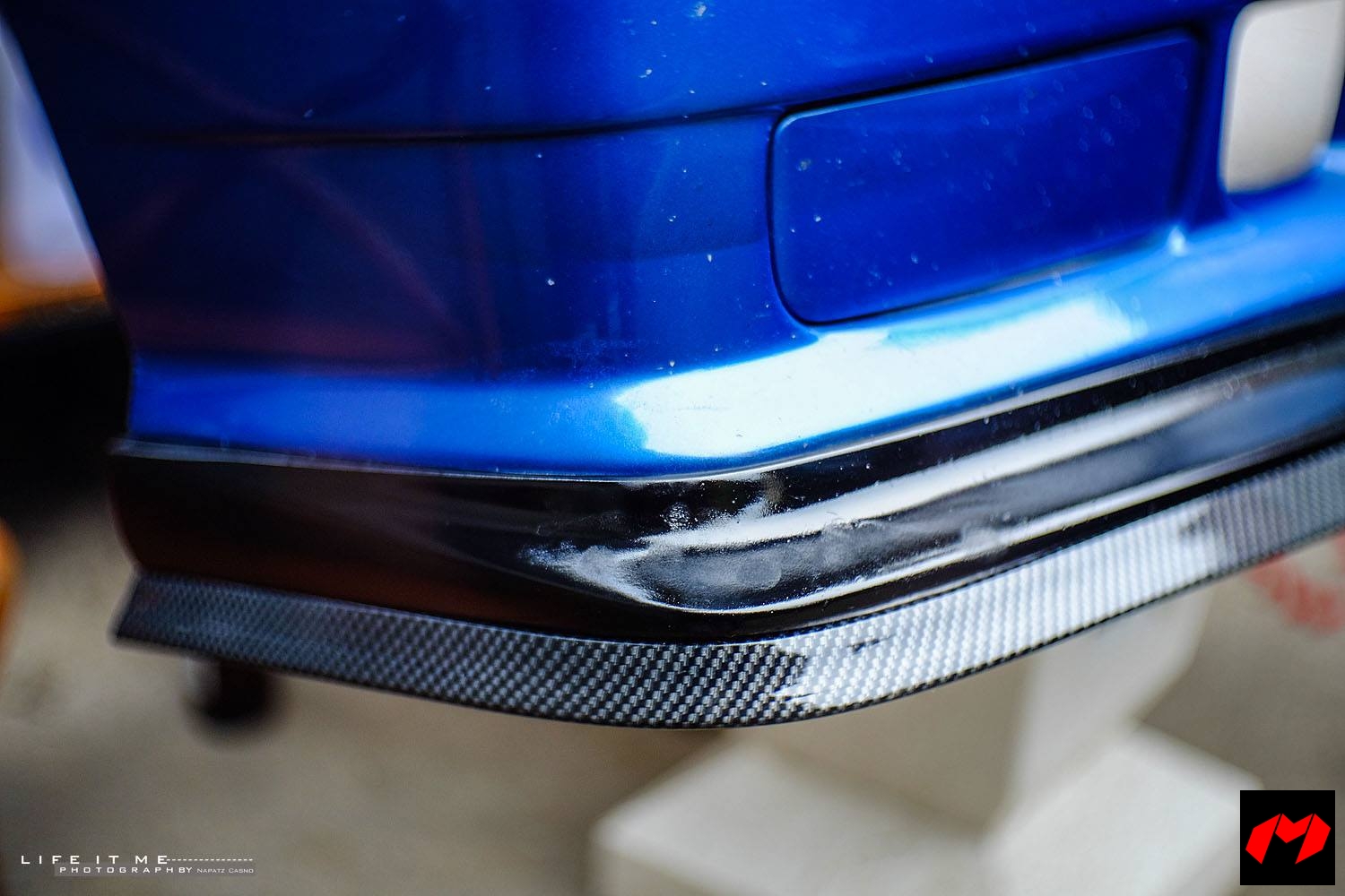 MCARBON lip spoiler carbon fiber look pvc 