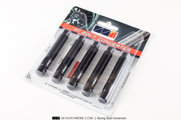 m1autowerk,best,stud,conversion,bmw,น๊อตล้อ,น็อตล้อ,ตัวผู้ยาว,lug,bolt,chromoly,bullet,nose,thread,locker,removable,243